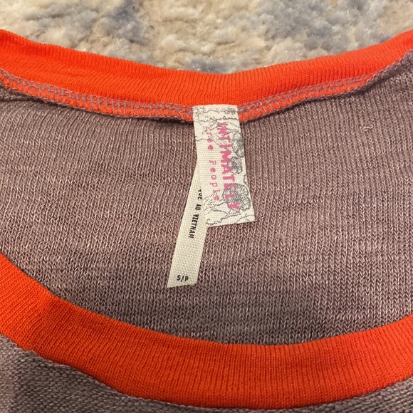 Brown and orange trim intimately Free People top size small - Picture 2 of 5